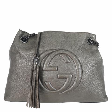 Grey chain hotsell shoulder bag